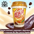 Напиток молочный с шоколадом и фруктовым желе в стаканчике 巧克力味 80г/30шт (желтый) Коробка /259
